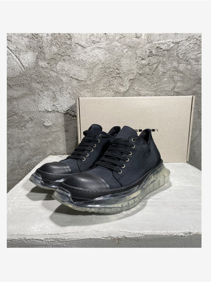 RO Abstract Low Sneaks - Double-Layer Rick Owen TPU Platform Nylon Canvas