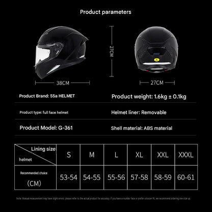 GSB G-361 Full Face Motorcycle Helmet - Urban Racing Aerodynamic Shell -  donclickin