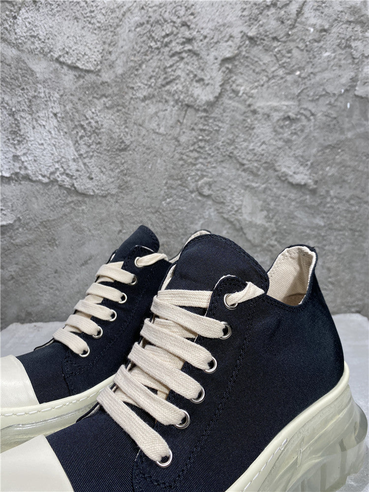RO Abstract Low Sneaks - Double-Layer Rick Owen TPU Platform Nylon Canvas