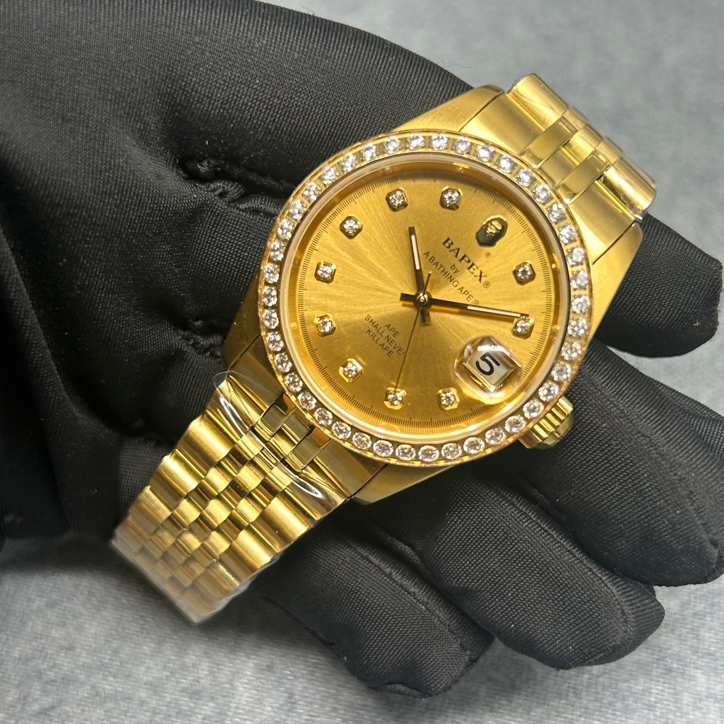 Type 7 BAPEX Watch - Iced Out Automatic Mechanical Watch 