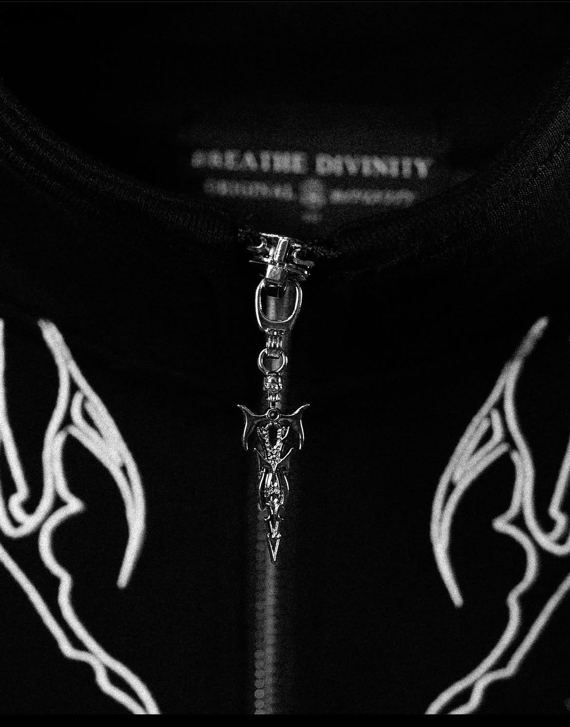 Breathedivinity Heavyweight Embroidered Track Jacket - Stand Collar