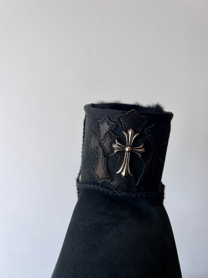 Remake Custom Snow Boots - Sheepskin Mid-Calf with Cross Hardware -  donclickin