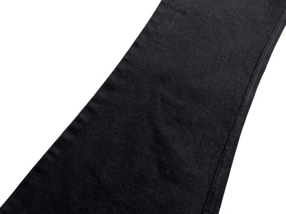 RO Bolan Bootcut Jeans - Rick Owen Brushed Black Stretch Flared Denim
