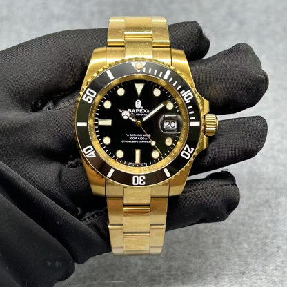 Type 1 Homage Timepiece - BAPEX Ceramic Automatic Watch - Gold Blue