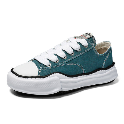 Revised Maison Mihara Yasuhiro Wavy Dissolved Sole Sneakers - MMY Canvas White