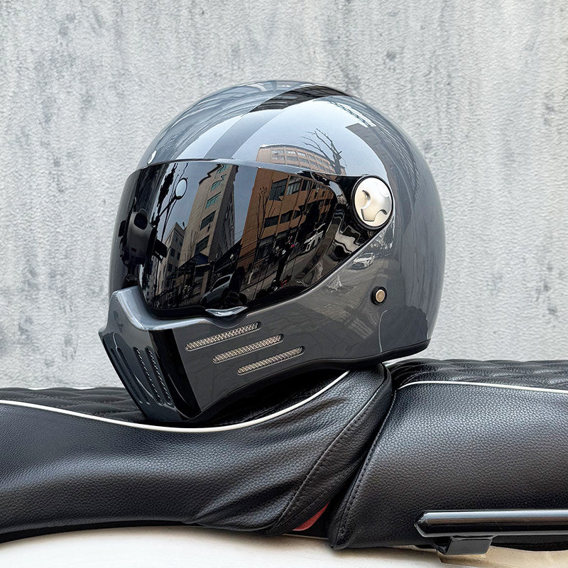 Ghost Skull Full-Face Helmet - Retro Cruiser Motorbike Gear -  donclickin