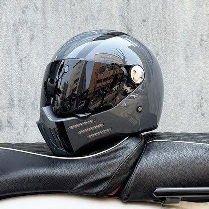 Ghost Skull Full-Face Helmet - Retro Cruiser Motorbike Gear -  donclickin