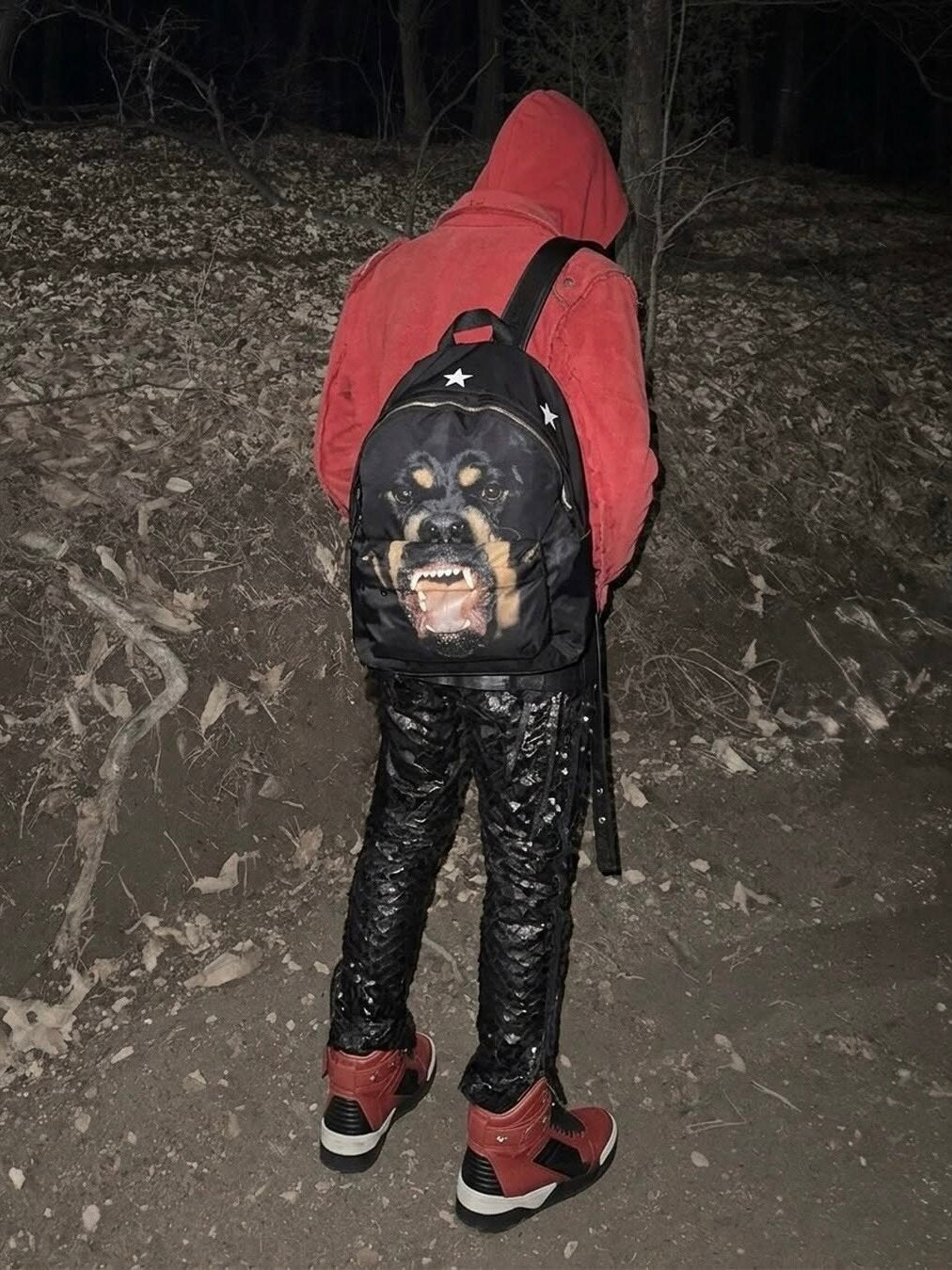 Opium GVC Rottweiler Graphic Backpack - Gothic Star Canvas Daypack 