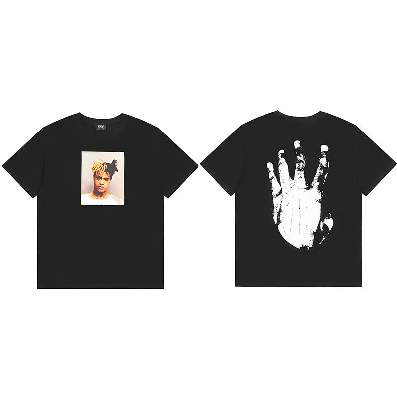 Revenge Graphic Tee - Smoke Skull Skeleton & Lightning XXX Oversized -   donclickin