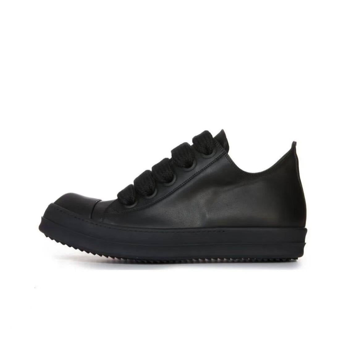 RO Mainline Leather Low Sneaker - RICK OWENS Vanilla Sole -  donclickin