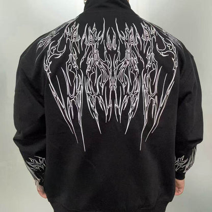 Breathedivinity Heavyweight Embroidered Track Jacket - Stand Collar