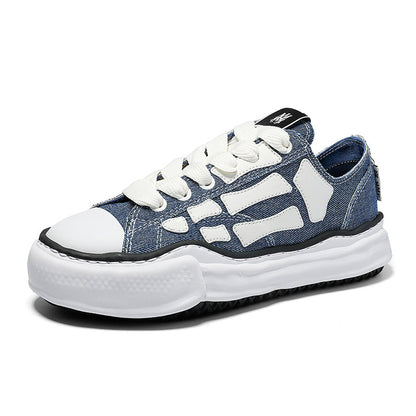 Revised Maison Mihara Yasuhiro Wavy Dissolved Sole Sneakers - MMY Canvas White