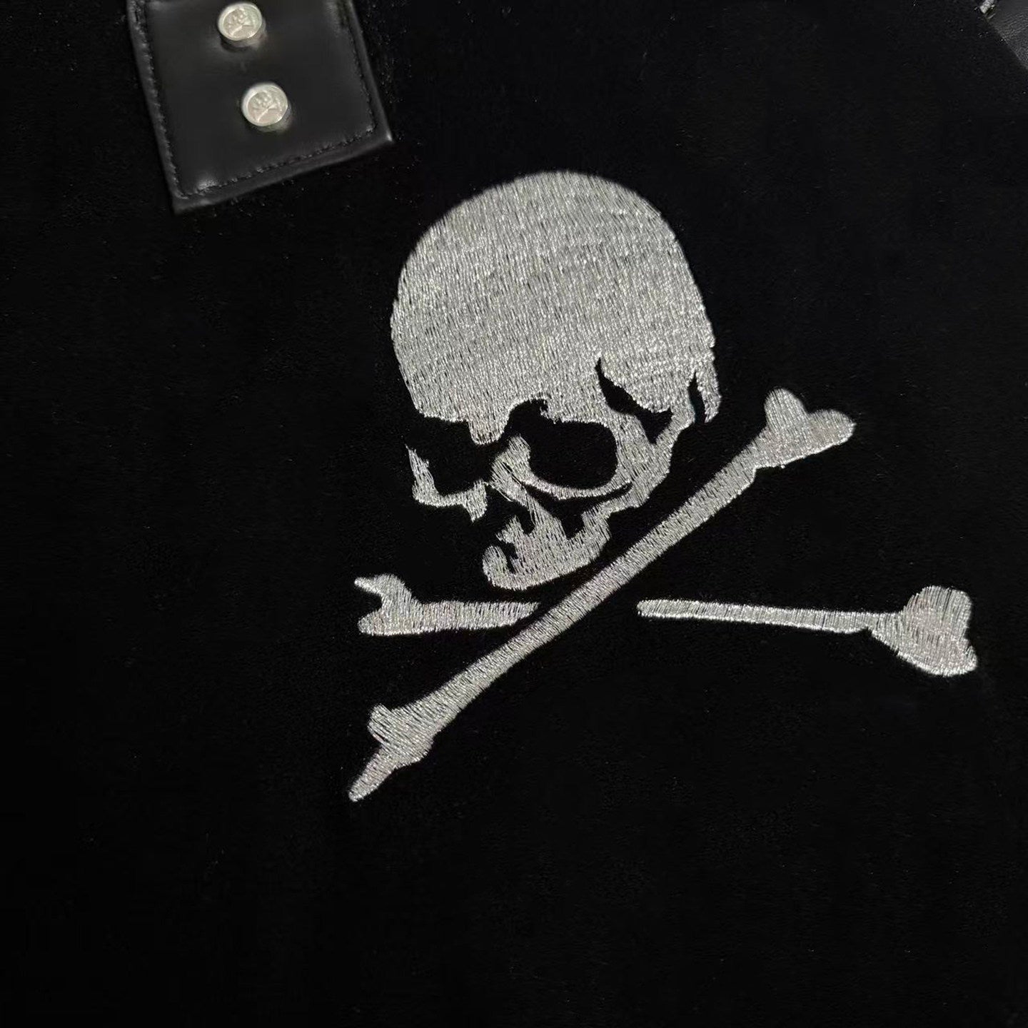 MMJ Mastermind Archive Velvet Skull Shoulder Bag - Darkwear Travel Duffle 