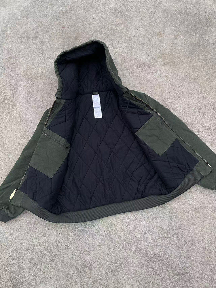 Revised Carhartt Vintage J130 / J25 Sandstone Active Jacket - Washed Canvas  Size avaliable S ~ XL / Green Thicken