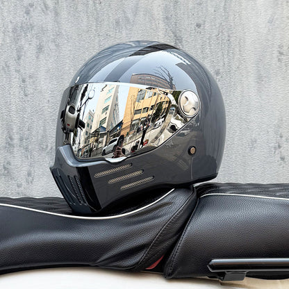 Ghost Skull Full-Face Helmet - Retro Cruiser Motorbike Gear -  donclickin