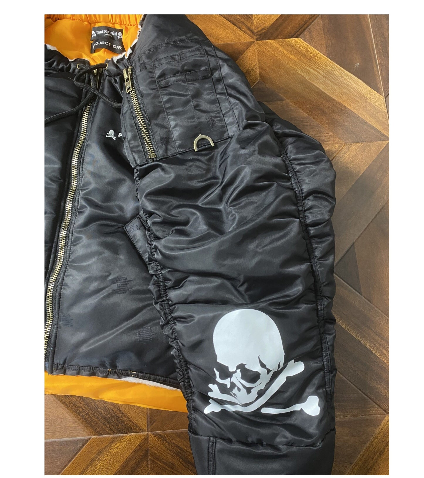 Graliz LEARL Project (G/R) Mastermind Skull Puffer - Collarless Cropped Jacket 