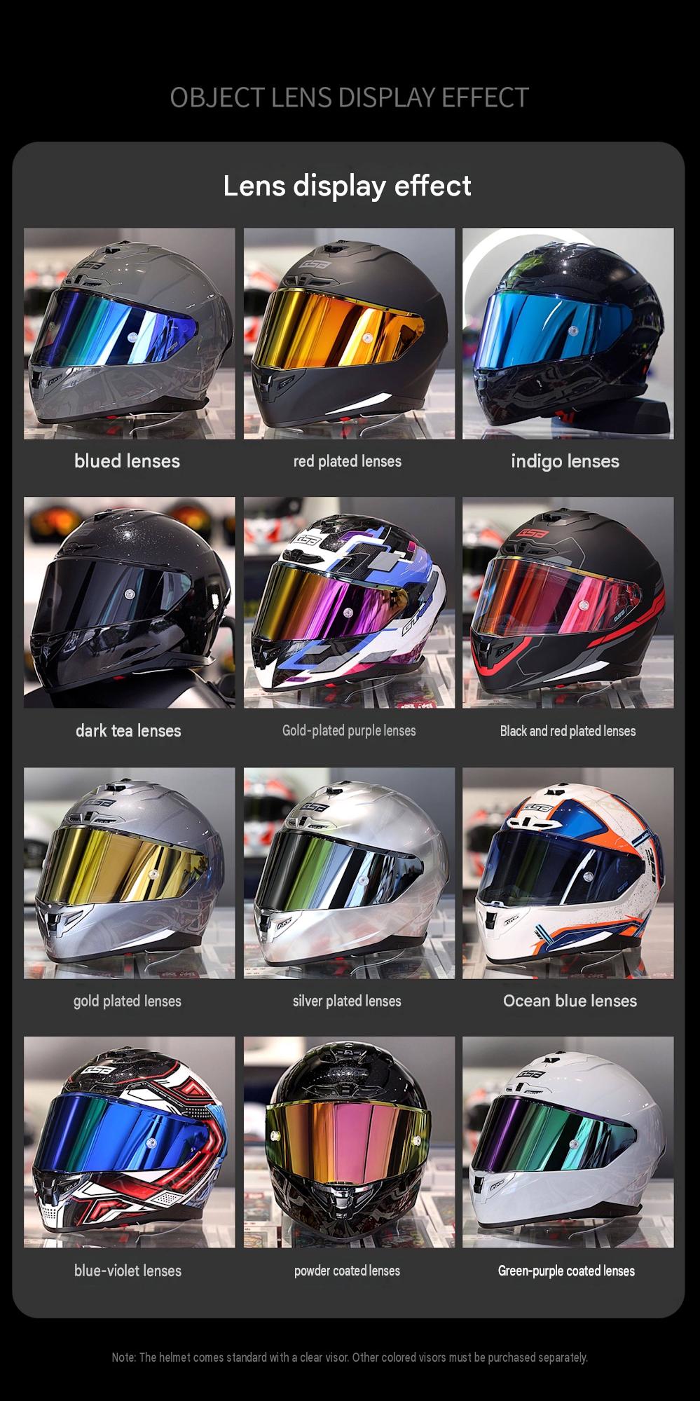 GSB G-361 Full Face Motorcycle Helmet - Urban Racing Aerodynamic Shell -  donclickin
