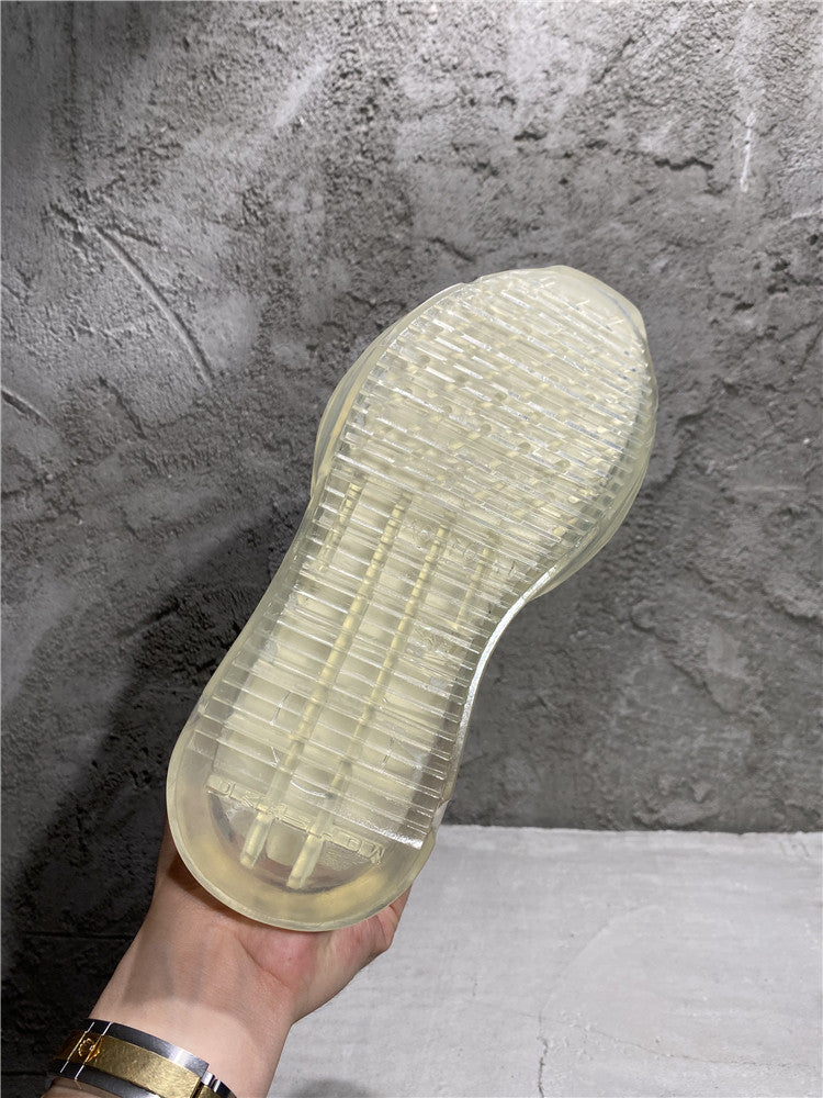 RO Abstract Low Sneaks - Double-Layer Rick Owen TPU Platform Nylon Canvas