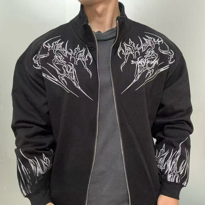 Breathedivinity Heavyweight Embroidered Track Jacket - Stand Collar