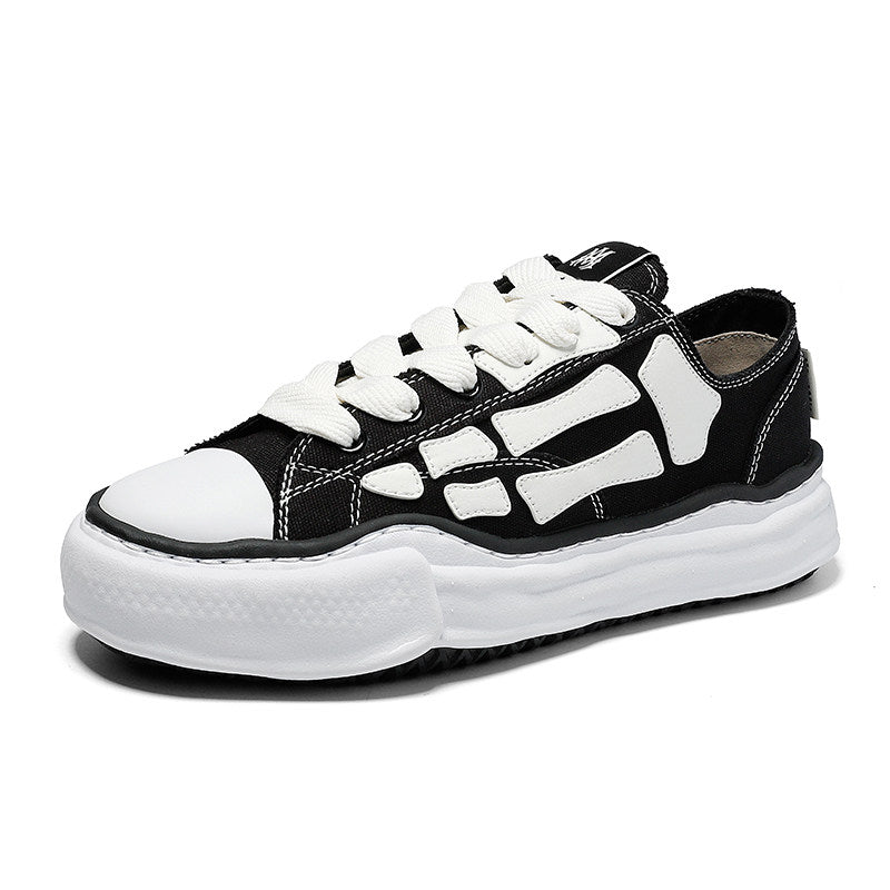Revised Maison Mihara Yasuhiro Wavy Dissolved Sole Sneakers - MMY Canvas White