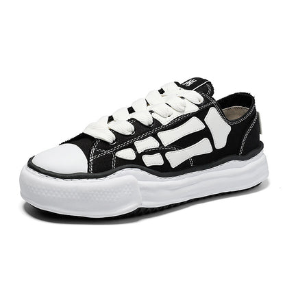 Revised Maison Mihara Yasuhiro Wavy Dissolved Sole Sneakers - MMY Canvas White