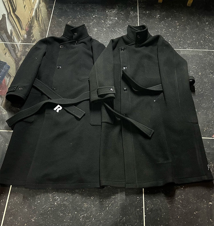 23FW Lemaire Revised Double-Faced High-Neck Long Coat - 100% Australian Merino Wool 