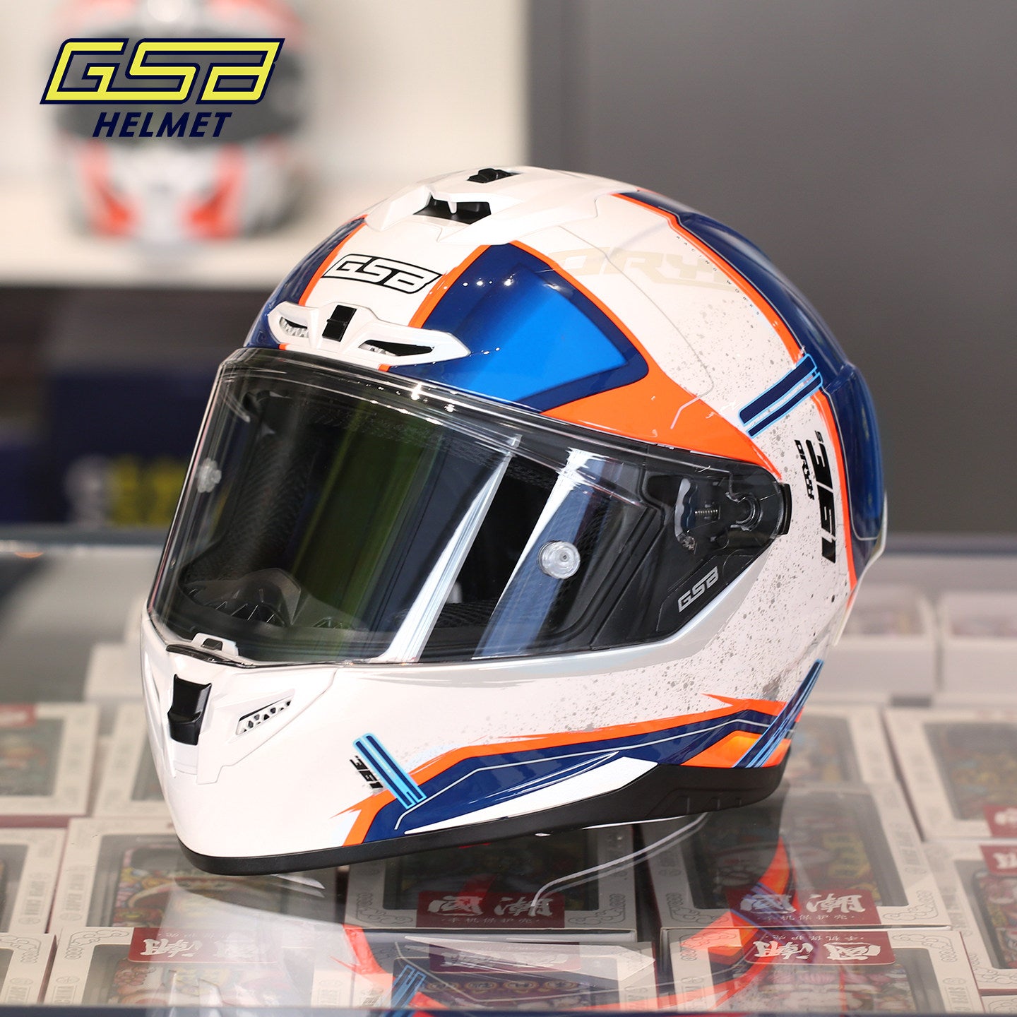 GSB G-361 Full Face Motorcycle Helmet - Urban Racing Aerodynamic Shell -  donclickin