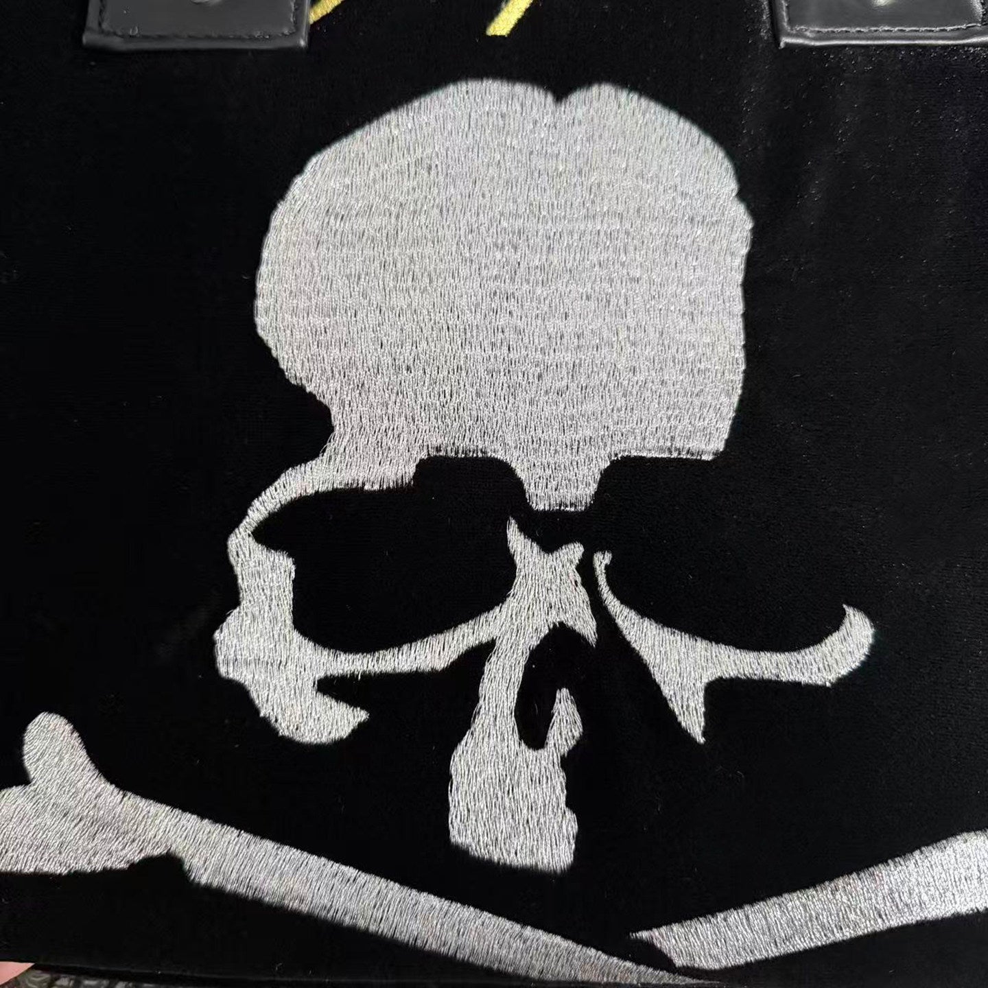 MMJ Mastermind Archive Velvet Skull Shoulder Bag - Darkwear Travel Duffle 