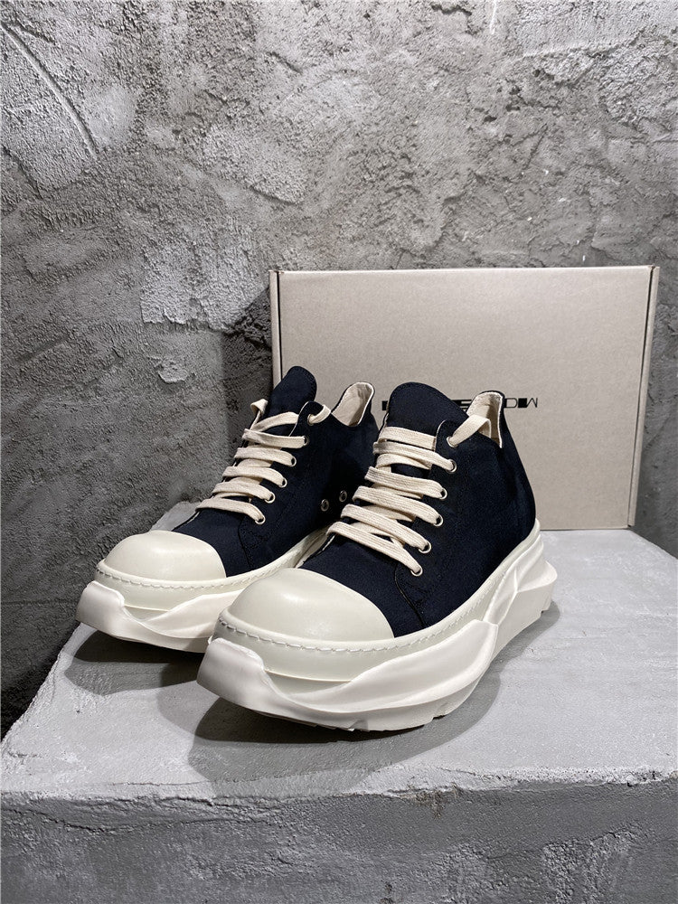 RO Abstract Low Sneaks - Double-Layer Rick Owen TPU Platform Nylon Canvas