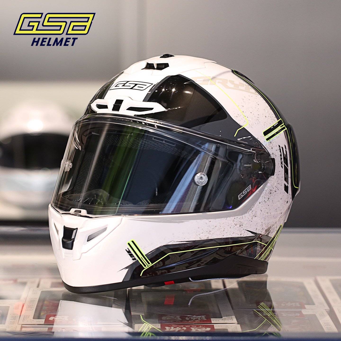 GSB G-361 Full Face Motorcycle Helmet - Urban Racing Aerodynamic Shell -  donclickin