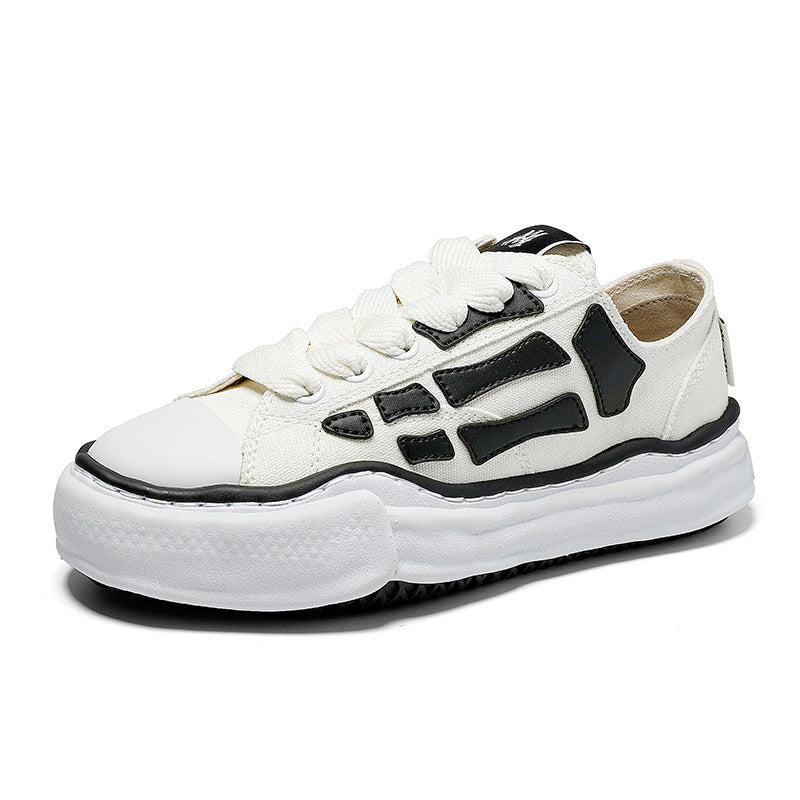 Revised Maison Mihara Yasuhiro Wavy Dissolved Sole Sneakers - MMY Canvas White
