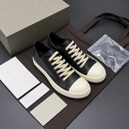 RO Mainline Leather Low Sneaker - RICK OWENS Vanilla Sole -  donclickin