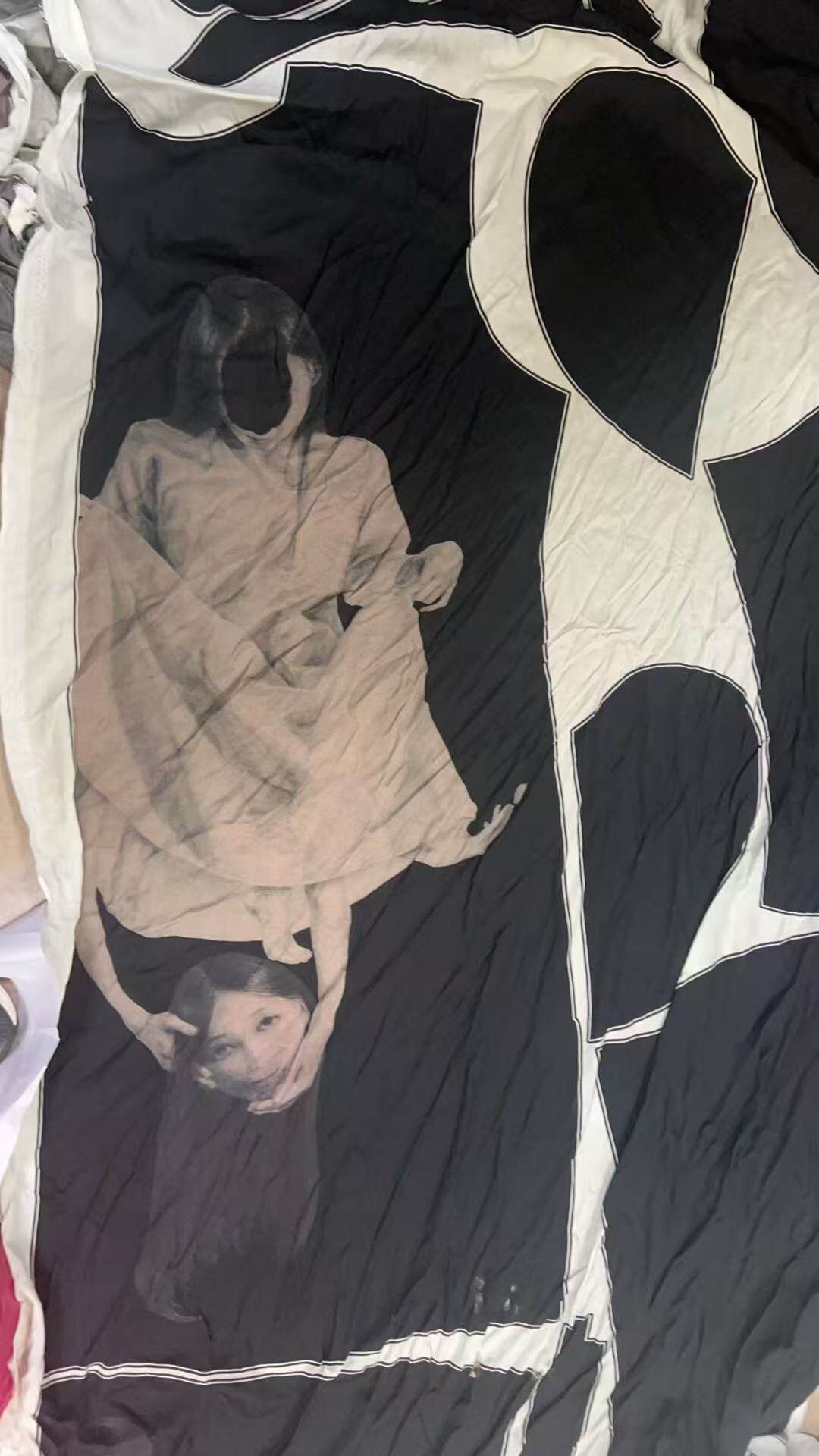 Revised Yohji 20SS Archive - Cradle Drape Printed Long Shirt (Viscose) 