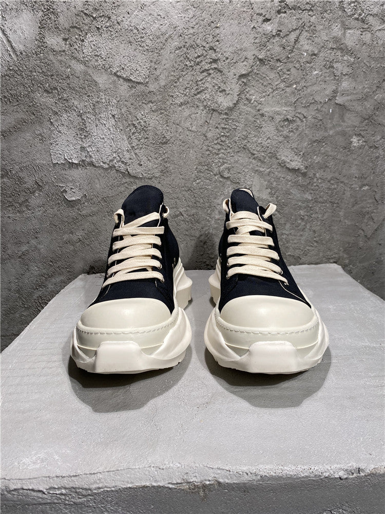 RO Abstract Low Sneaks - Double-Layer Rick Owen TPU Platform Nylon Canvas
