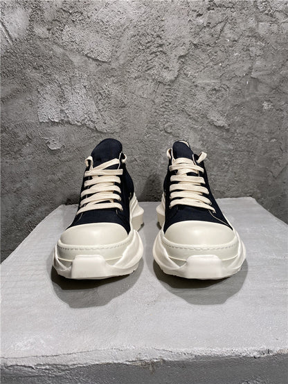 RO Abstract Low Sneaks - Double-Layer Rick Owen TPU Platform Nylon Canvas