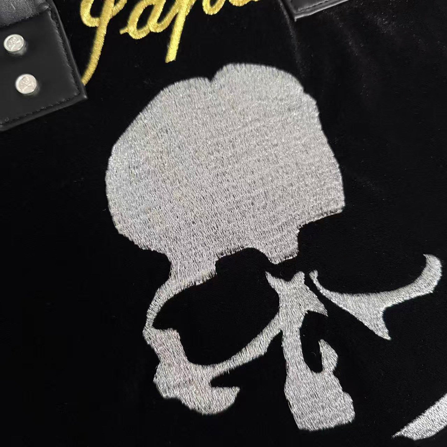 MMJ Mastermind Archive Velvet Skull Shoulder Bag - Darkwear Travel Duffle 