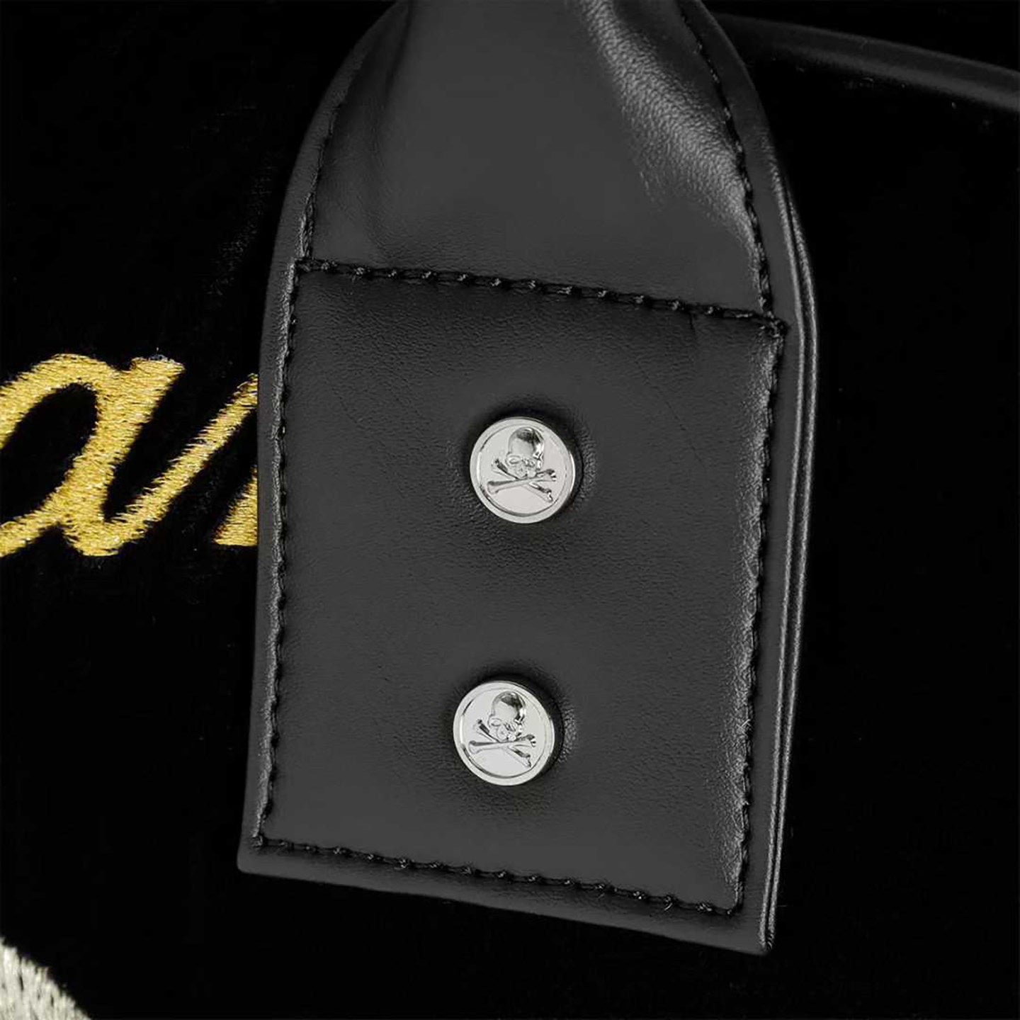 MMJ Mastermind Archive Velvet Skull Shoulder Bag - Darkwear Travel Duffle 
