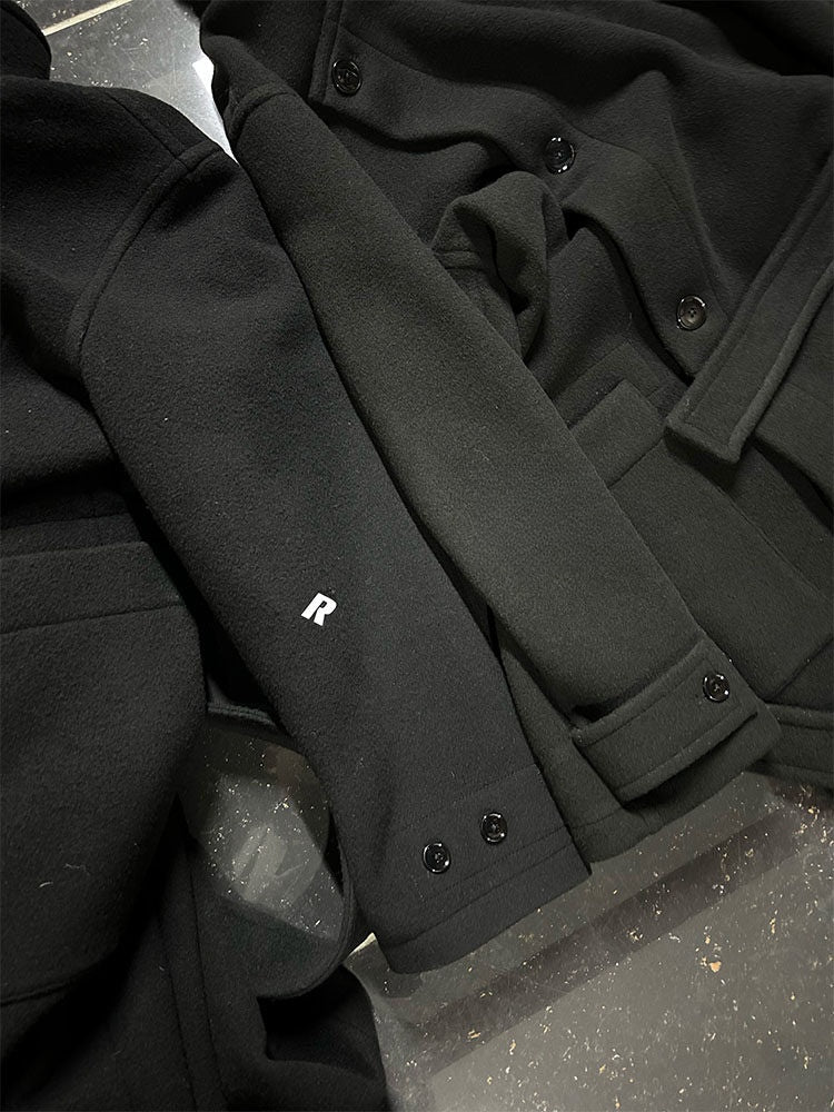 23FW Lemaire Revised Double-Faced High-Neck Long Coat - 100% Australian Merino Wool 