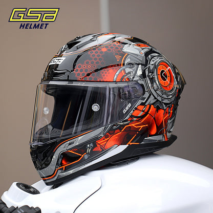 GSB G-361 Full Face Motorcycle Helmet - Urban Racing Aerodynamic Shell -  donclickin