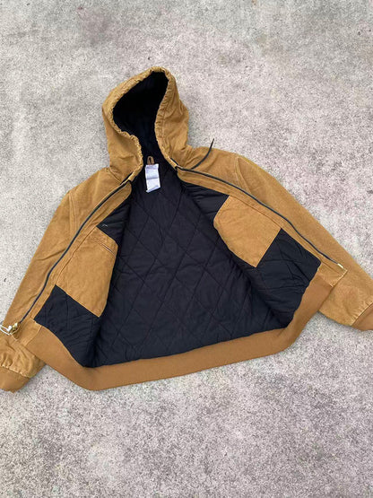 Revised Carhartt Vintage J130 / J25 Sandstone Active Jacket - Washed Canvas  