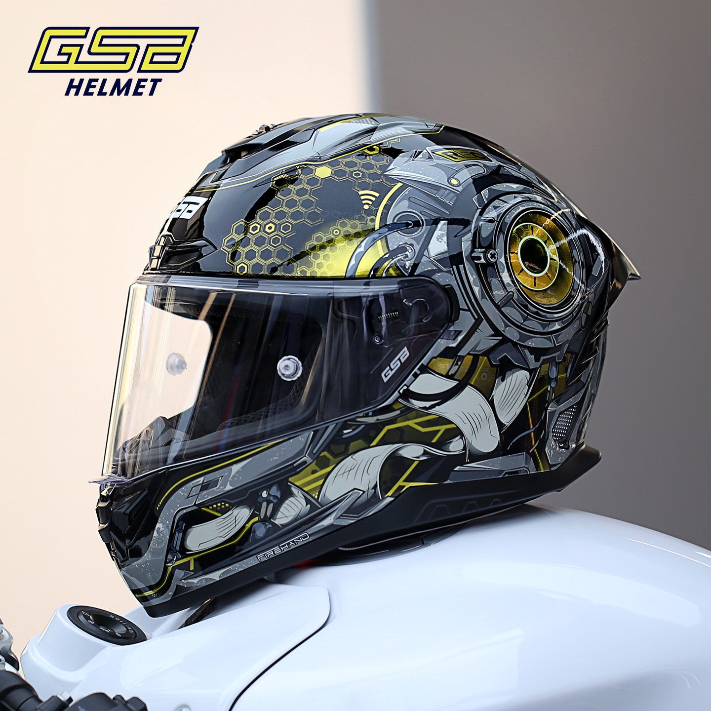 GSB G-361 Full Face Motorcycle Helmet - Urban Racing Aerodynamic Shell -  donclickin