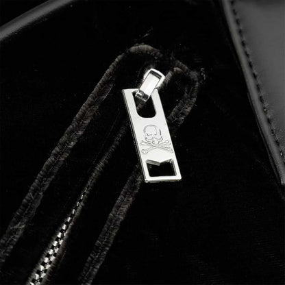 MMJ Mastermind Archive Velvet Skull Shoulder Bag - Darkwear Travel Duffle 