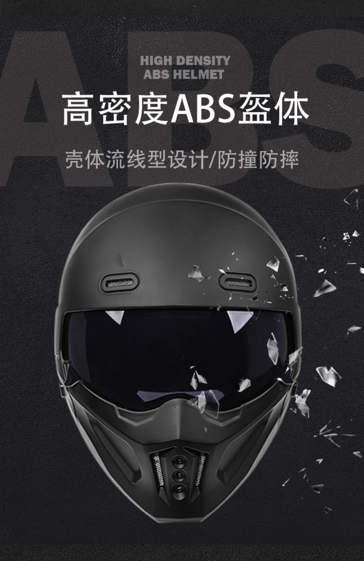 Shadow Scorpion - Motorcycle Full Face Helmet Harley Cruiser Bike Class A 3C DOT