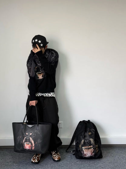 Opium GVC Rottweiler Graphic Backpack - Gothic Star Canvas Daypack 