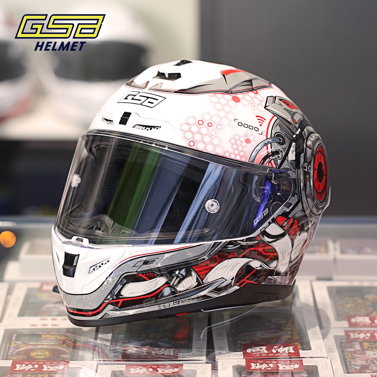GSB G-361 Full Face Motorcycle Helmet - Urban Racing Aerodynamic Shell -  donclickin