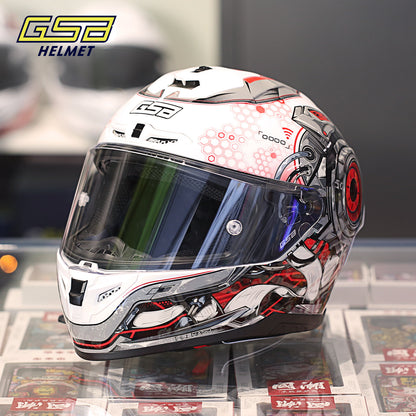 GSB G-361 Full Face Motorcycle Helmet - Urban Racing Aerodynamic Shell -  donclickin
