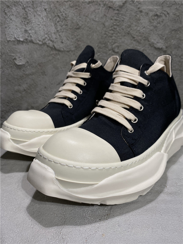 RO Abstract Low Sneaks - Double-Layer Rick Owen TPU Platform Nylon Canvas