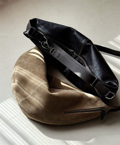 Artisanal Quiver Clip Bag - Lemaire Leather & Suede Crossbody Bucket