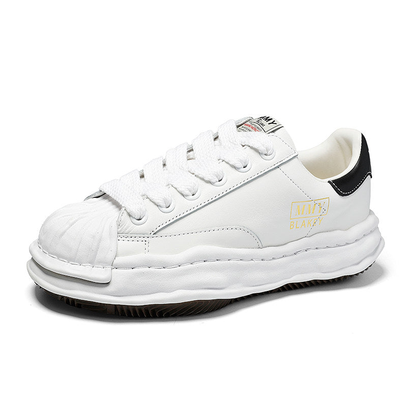 Revised Maison Mihara Yasuhiro Wavy Dissolved Sole Sneakers - MMY Canvas White