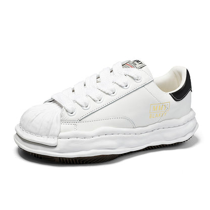 Revised Maison Mihara Yasuhiro Wavy Dissolved Sole Sneakers - MMY Canvas White